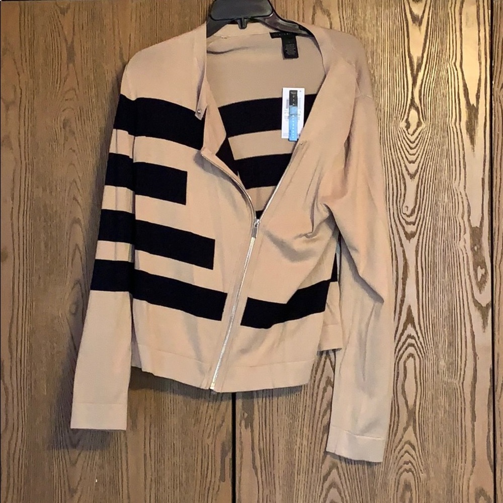 Black and Tan zip sweater